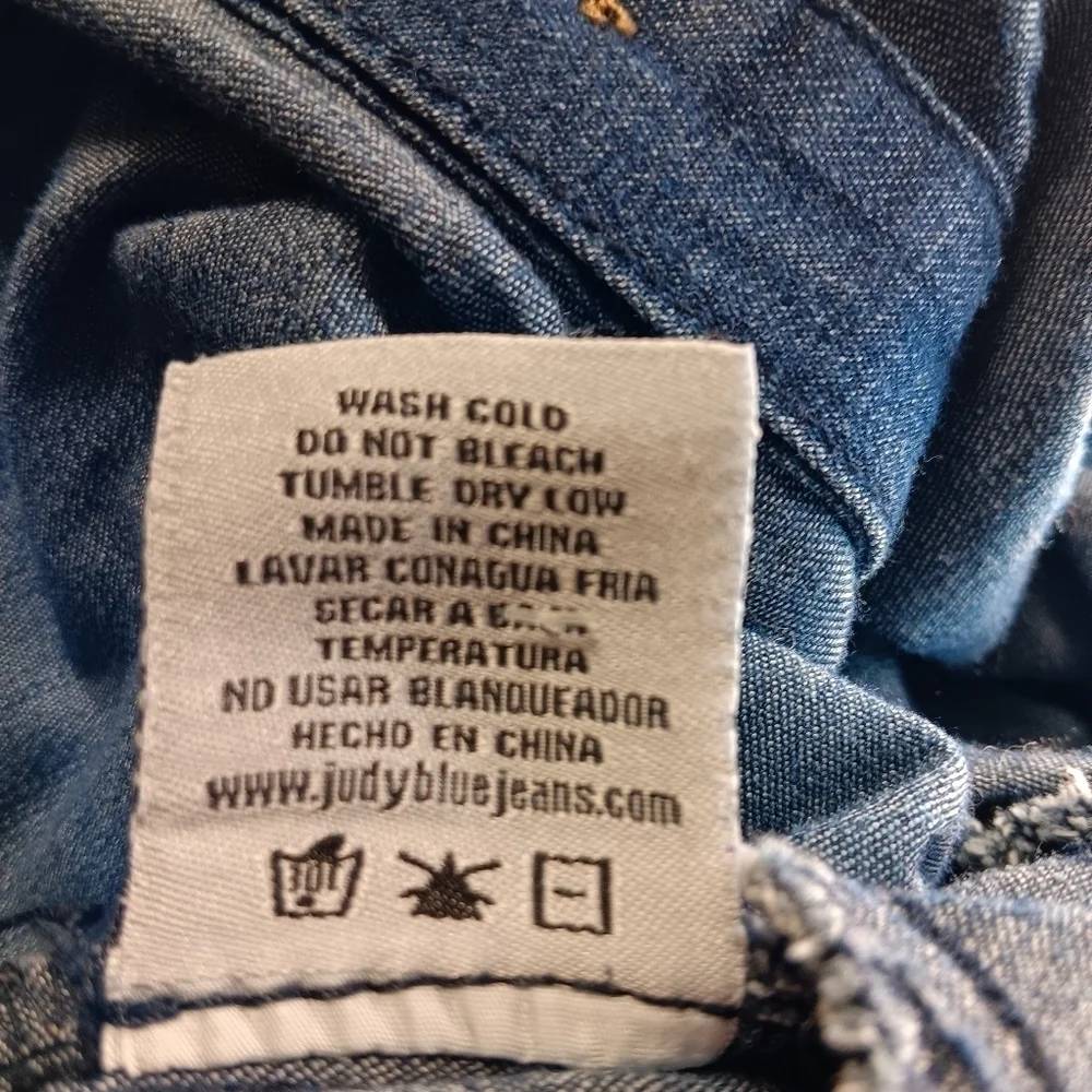 Judy Blue Denim Shirt Dress Women's Size S - Picture 5 of 7